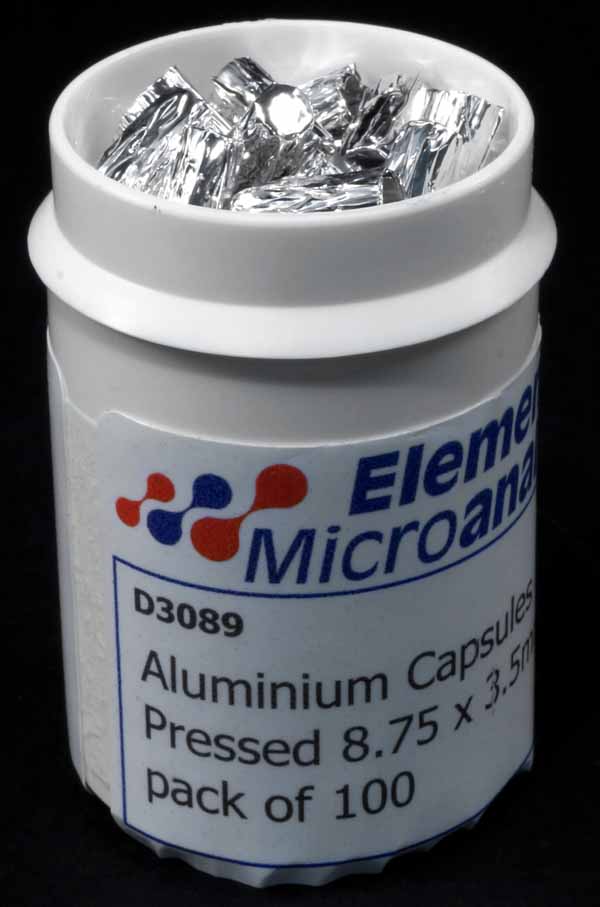 Aluminium Capsules Pressed 8.75 x 3.5mm pack of 100